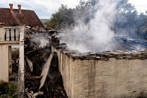 Professional Fire Damage Removal technician working in Denton, TX